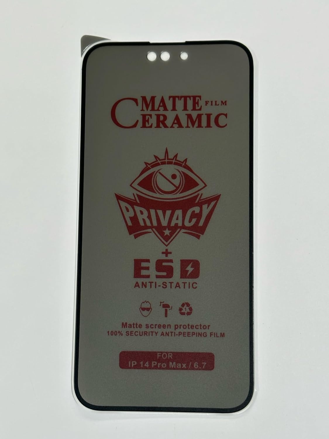 Privacy screen protector for a phone.