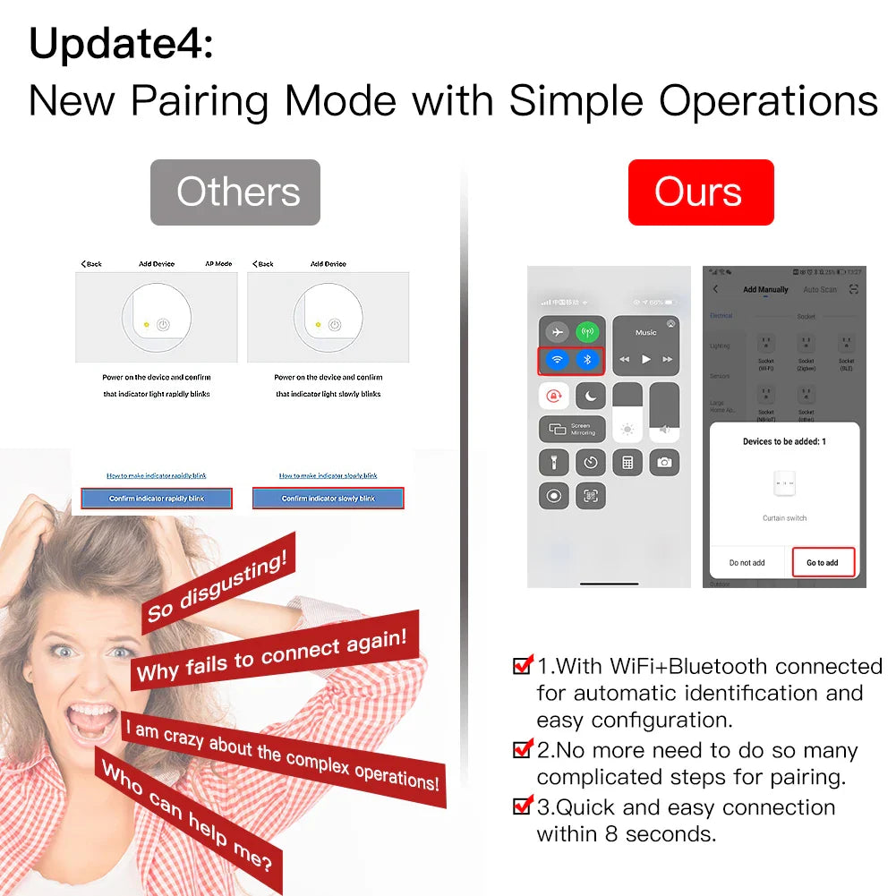 Product comparison for pairing mode.