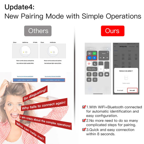 Product comparison for pairing mode.