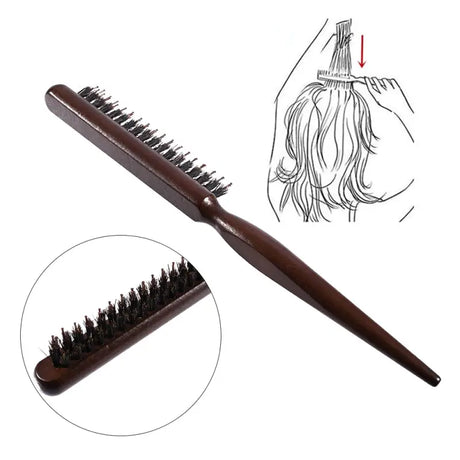 a hair brush with a drawing of a woman’s face