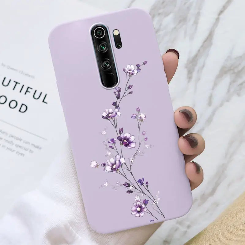 Purple flower phone case