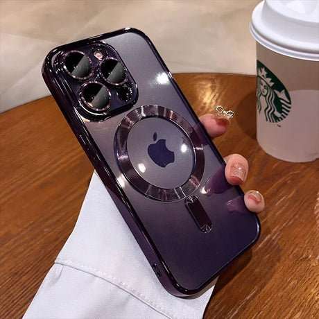 Purple iPhone case with MagSafe.