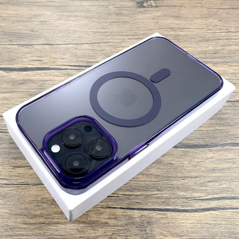 Purple iPhone case with MagSafe.