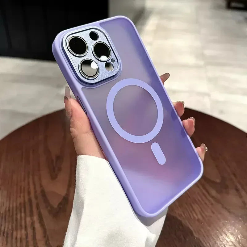 Purple phone case with MagSafe.