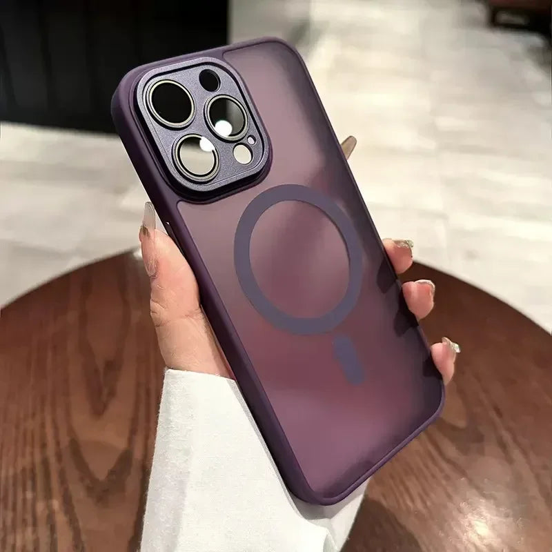 Purple phone case with MagSafe.