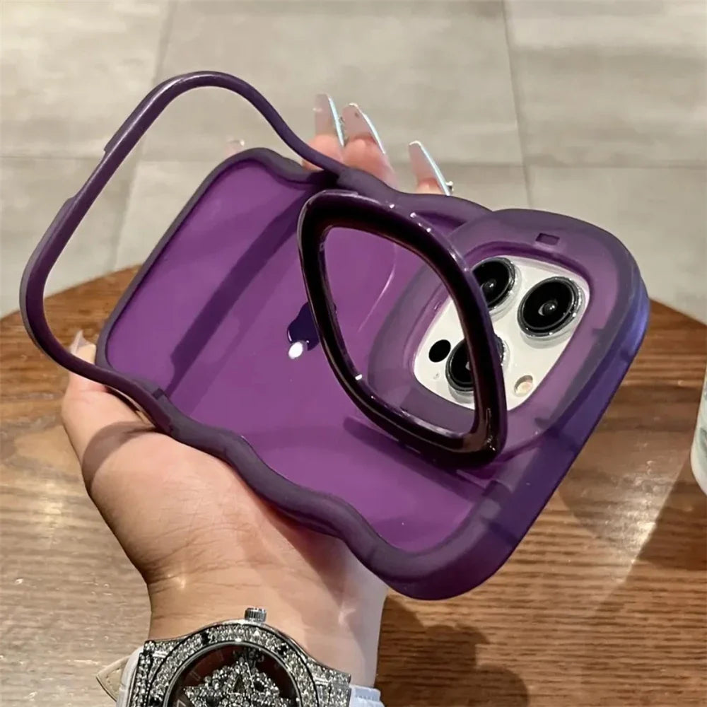 Purple phone case with stand.