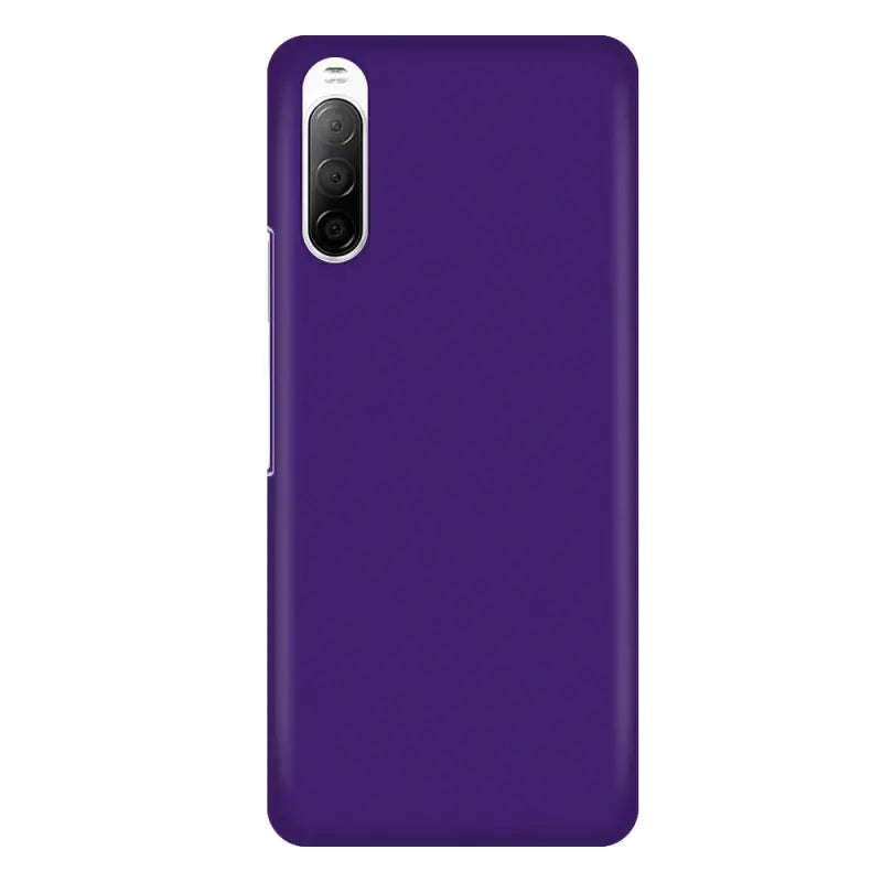 The back of a purple phone case