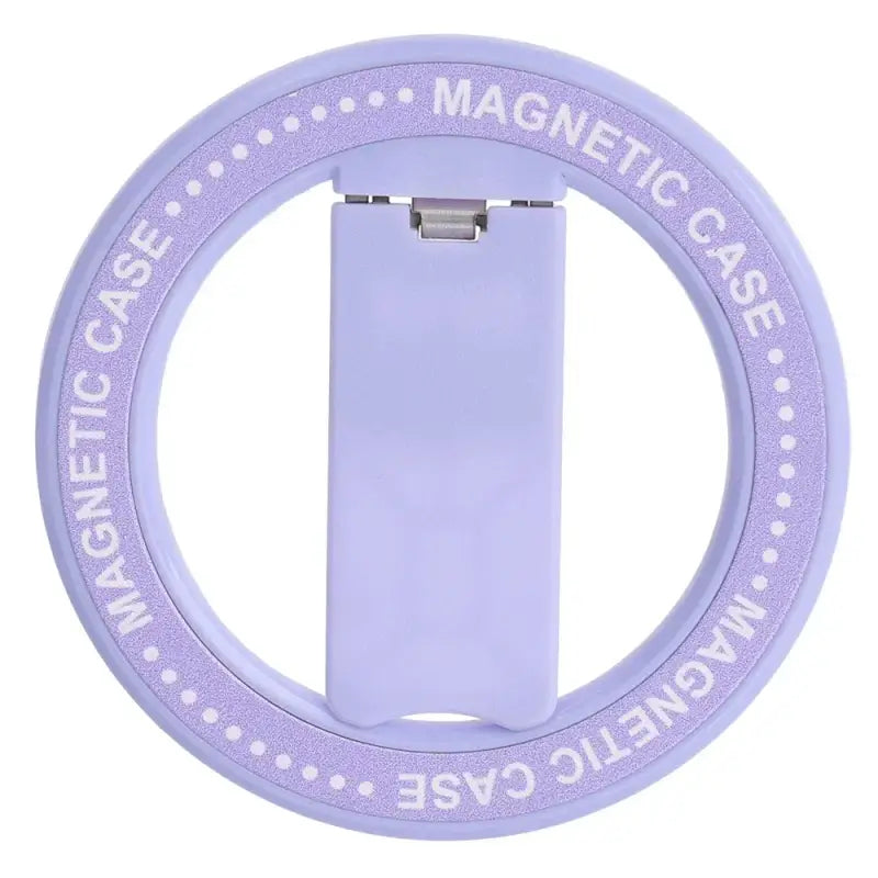 A purple ring with a white circle on it