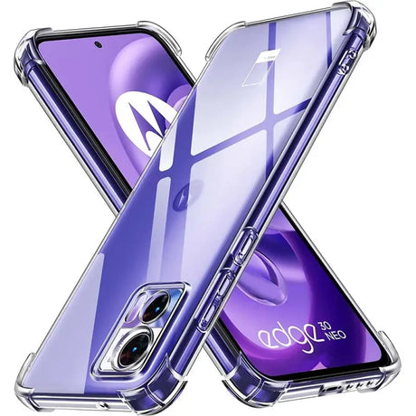 the back of a purple samsung x phone