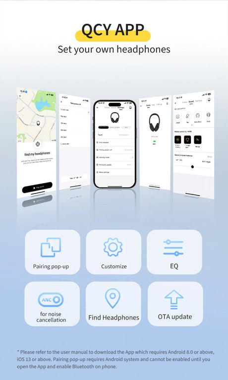 QCY app advertisement.