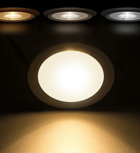 Recessed LED ceiling lights.