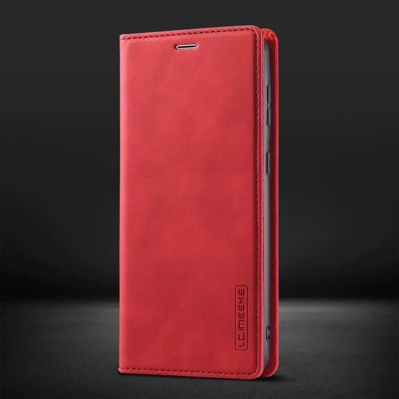 The red leather iphone case