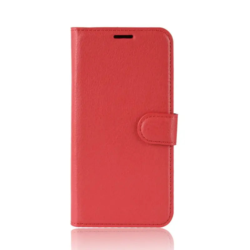 Red leather wallet case for iphone 5