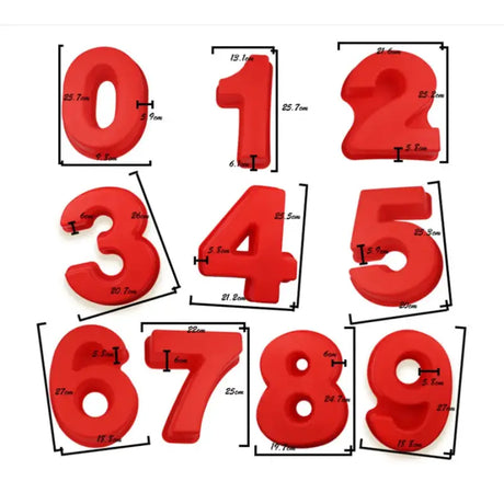 red plastic numbers