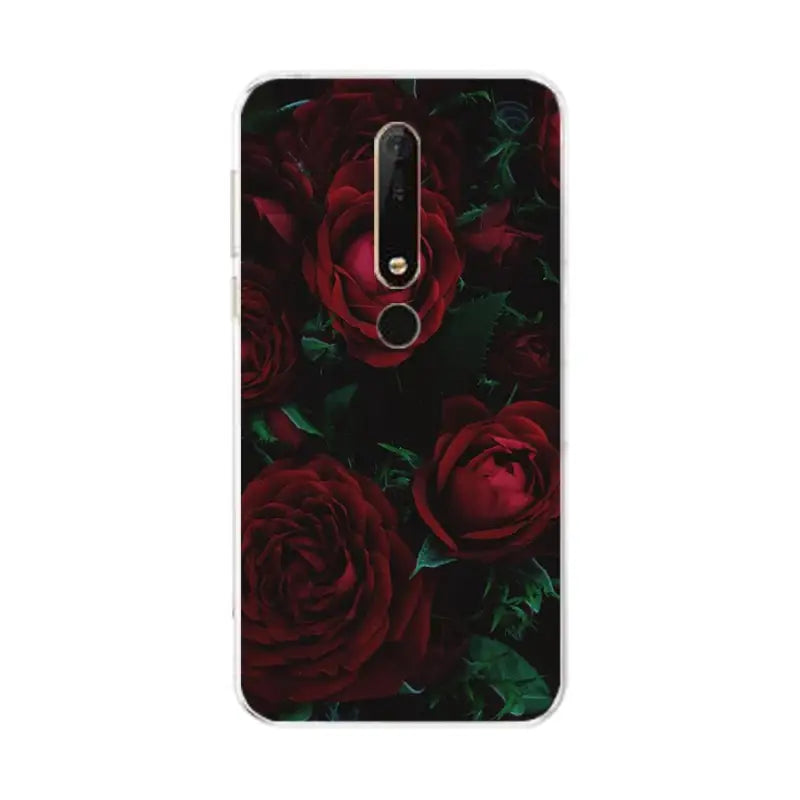 red roses pattern back cover for motorola motoo