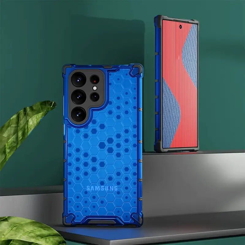 The samsung pixel case is shown on a shelf