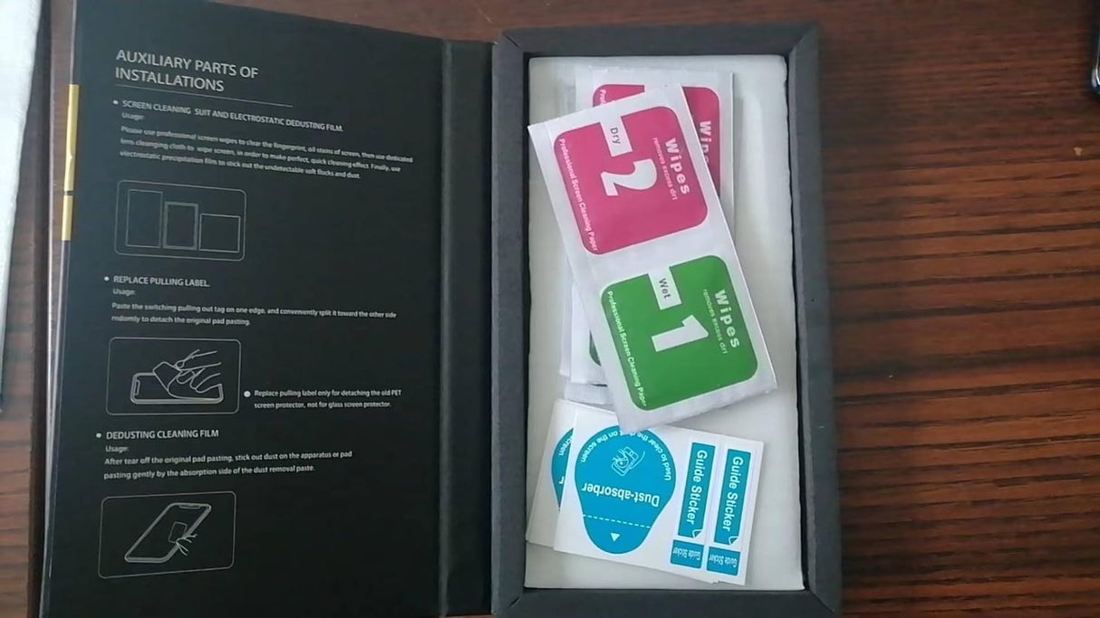 Screen protector installation kit.