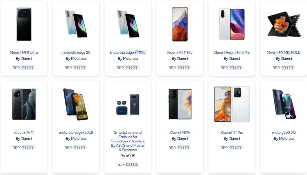 Selection of smartphones and earbuds.