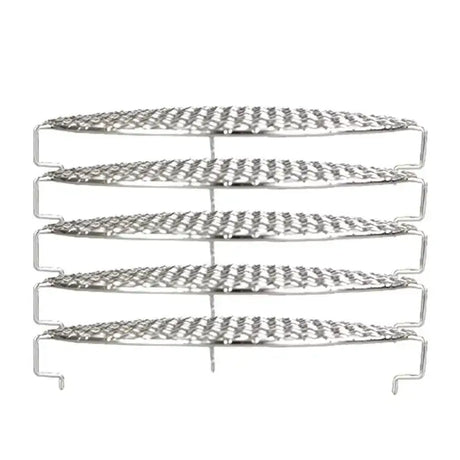 a set of four stainless wire baskets