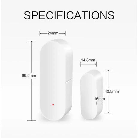 The size of the device is shown in the diagram