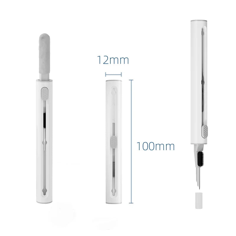 Sleek white precision screwdriver with interchangeable bits.
