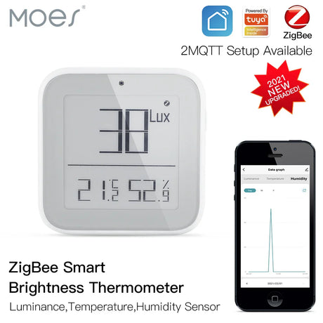 Smart brightness thermometer with humidity sensor.
