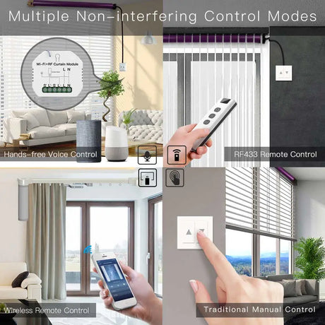 Smart curtain control options.