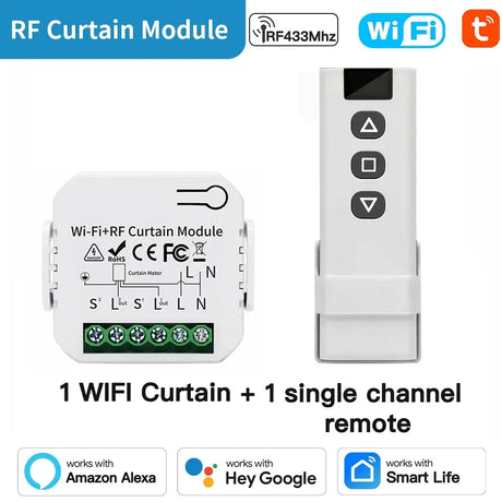 Smart curtain module with remote control.