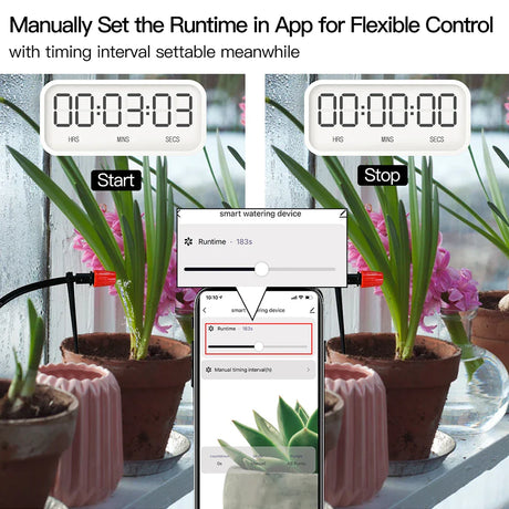 Smart watering device with app control.