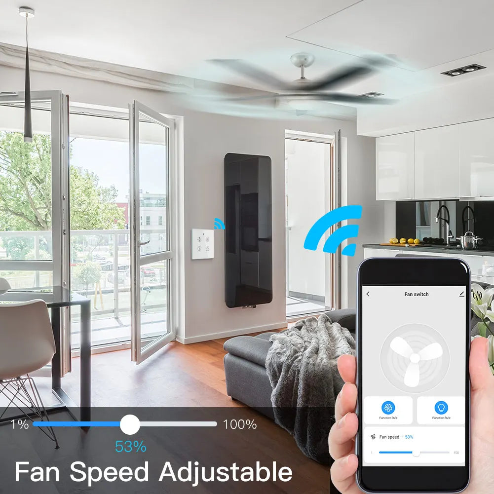Smart ceiling fan control system.