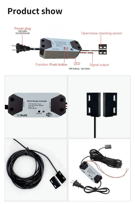 Smart garage controller kit.