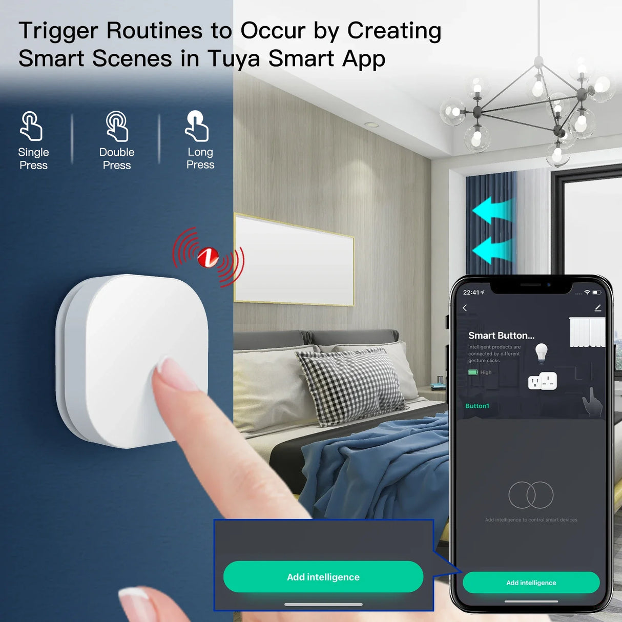 Smart home automation button.