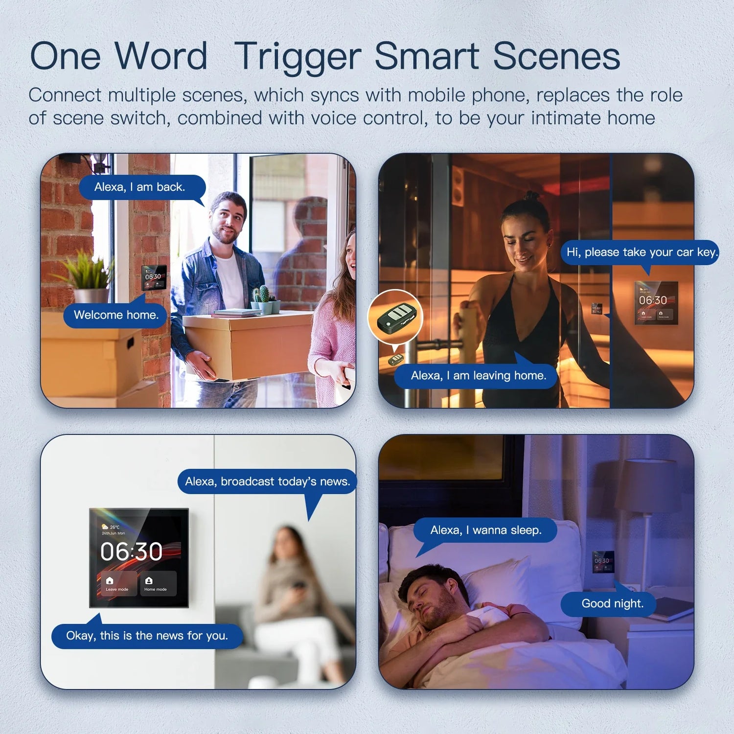 Smart home automation scenarios.