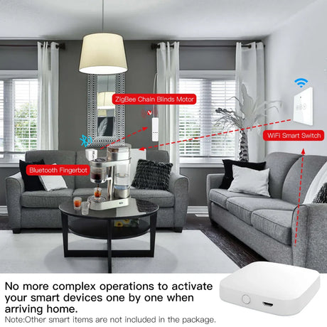 Smart home automation setup.