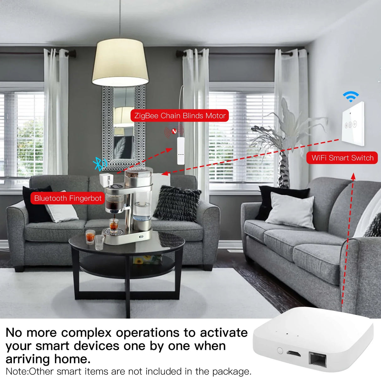 Smart home automation setup.