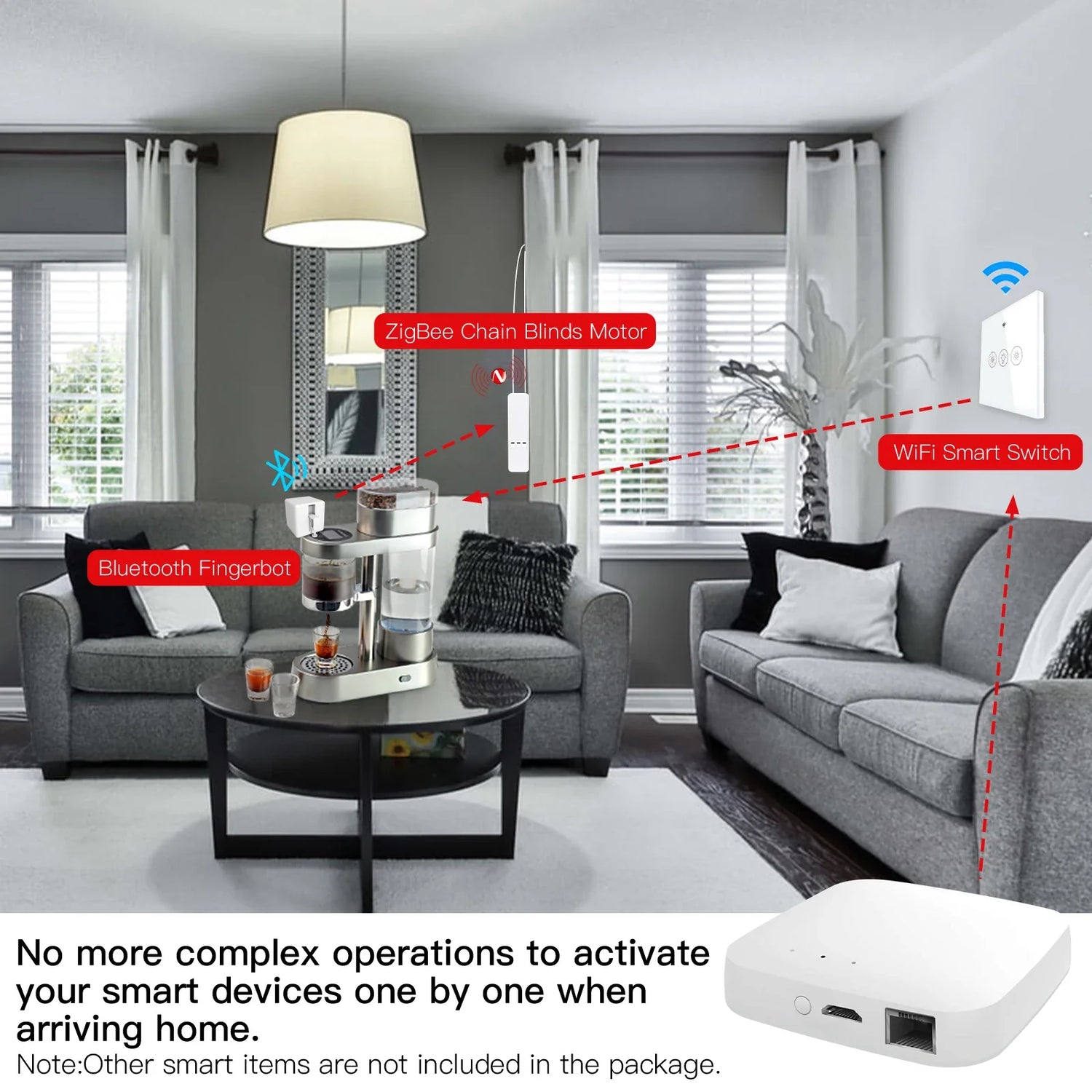 Smart home automation setup.