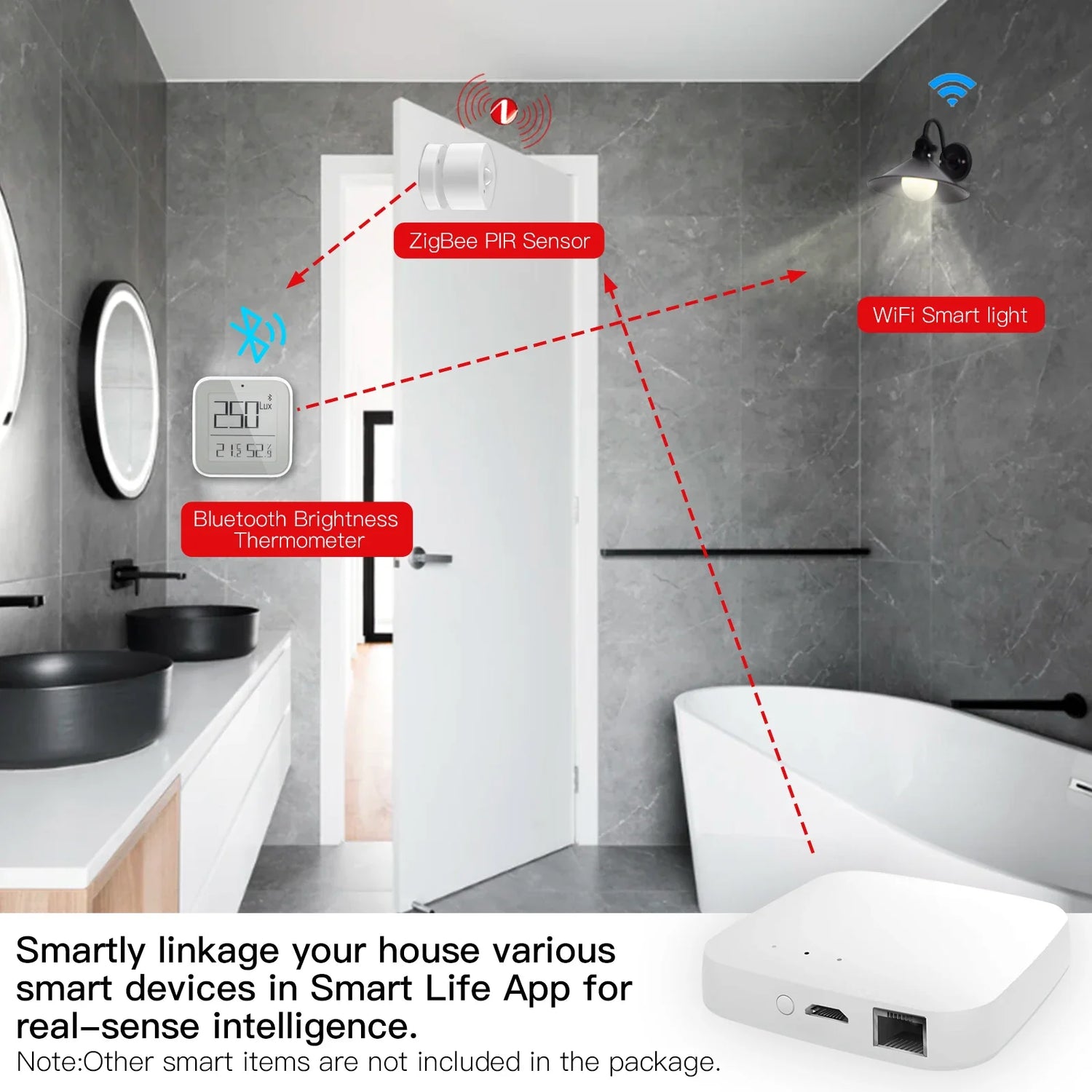Smart home automation setup.