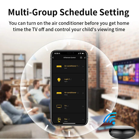 Smart home control interface on a smartphone.