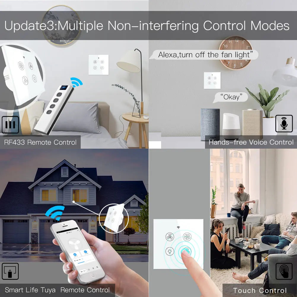 Smart home control options.