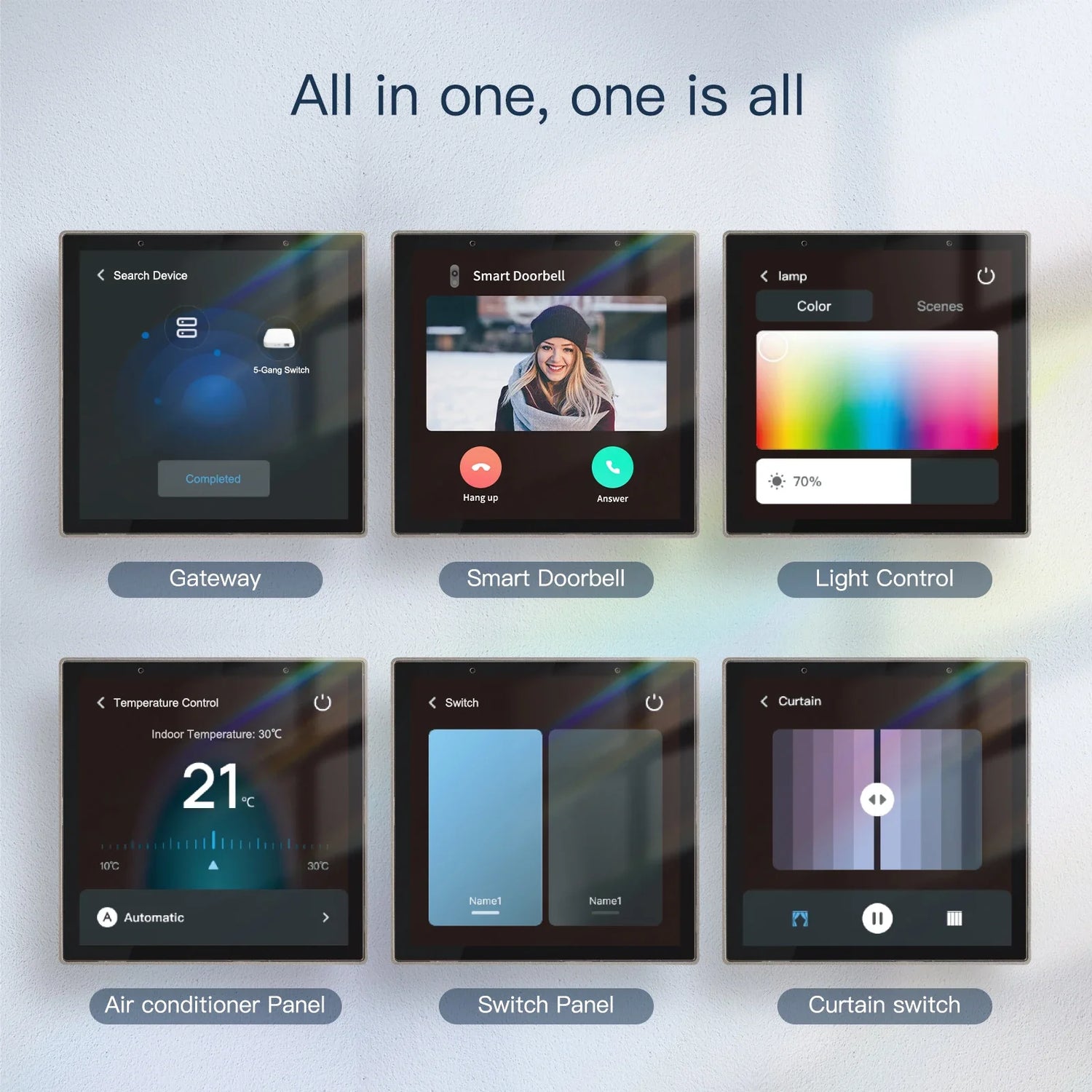 Smart home control panels.