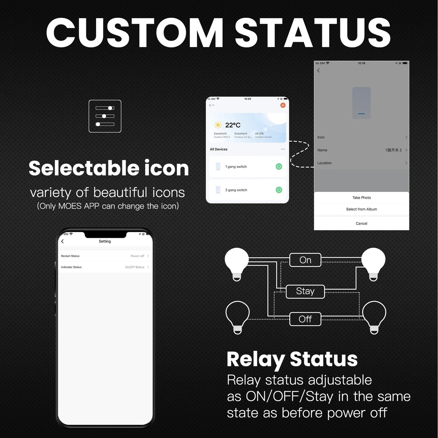 Smart home device features.