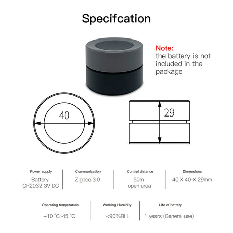 Smart home device specifications.