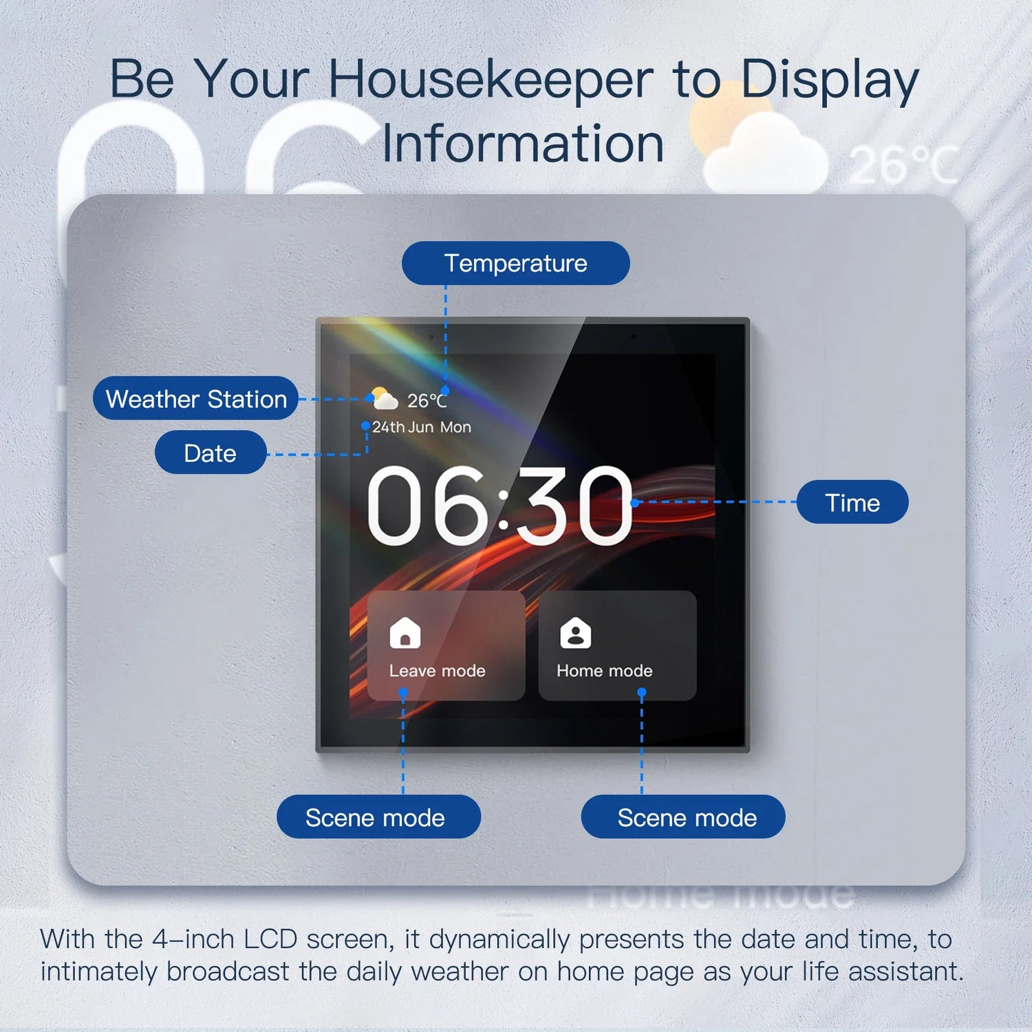 Smart home display.
