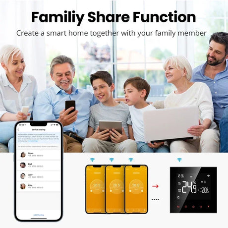 Smart home family sharing advertisement.