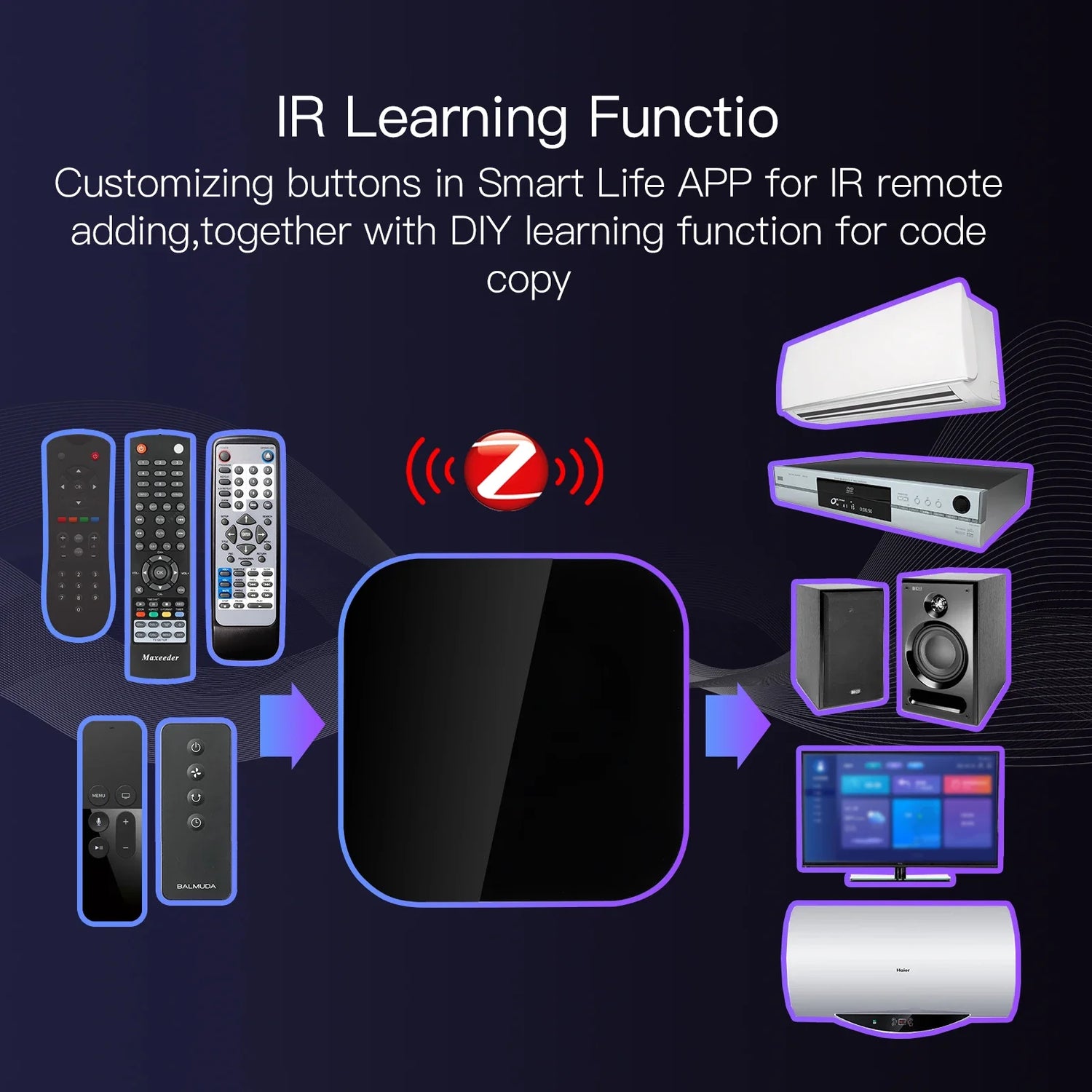 Smart home IR remote control.
