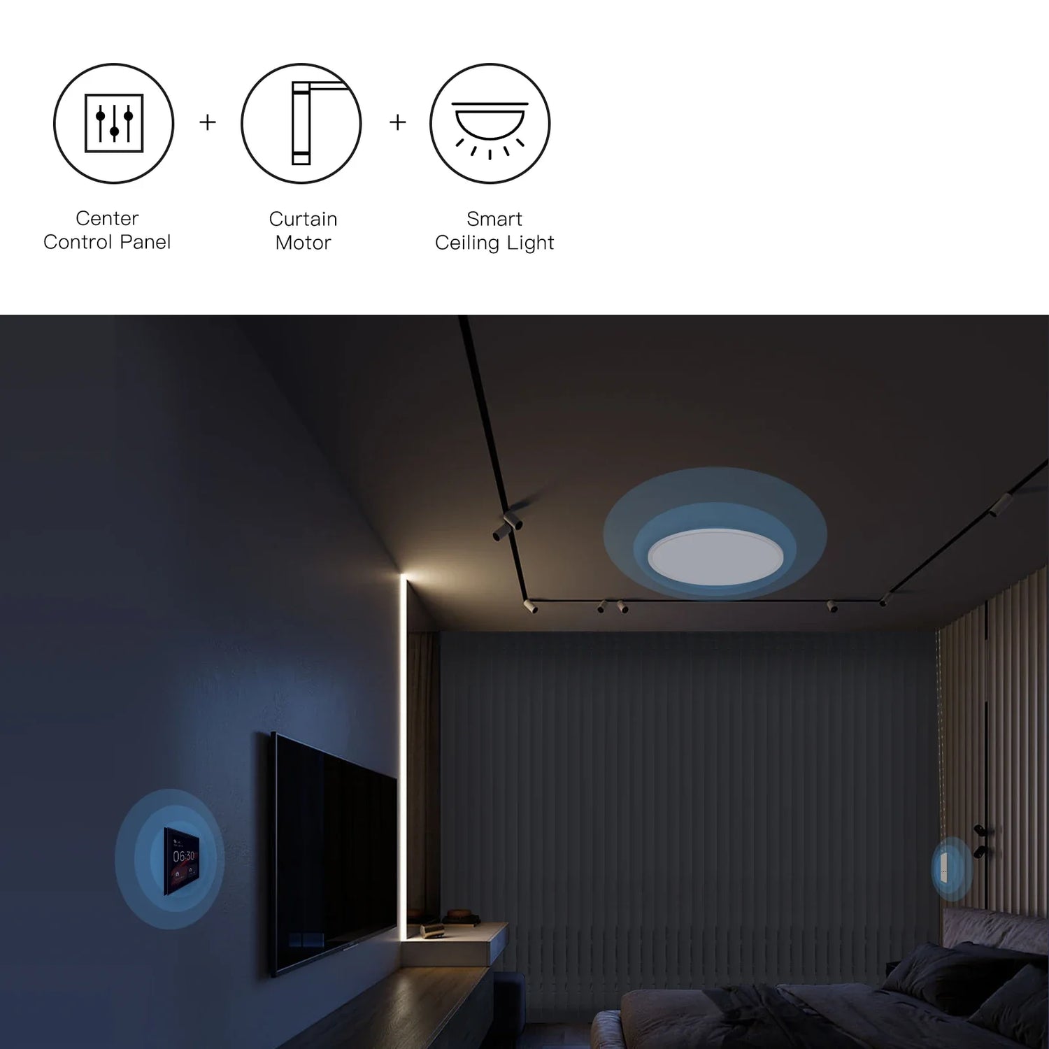 Smart home lighting and control system.
