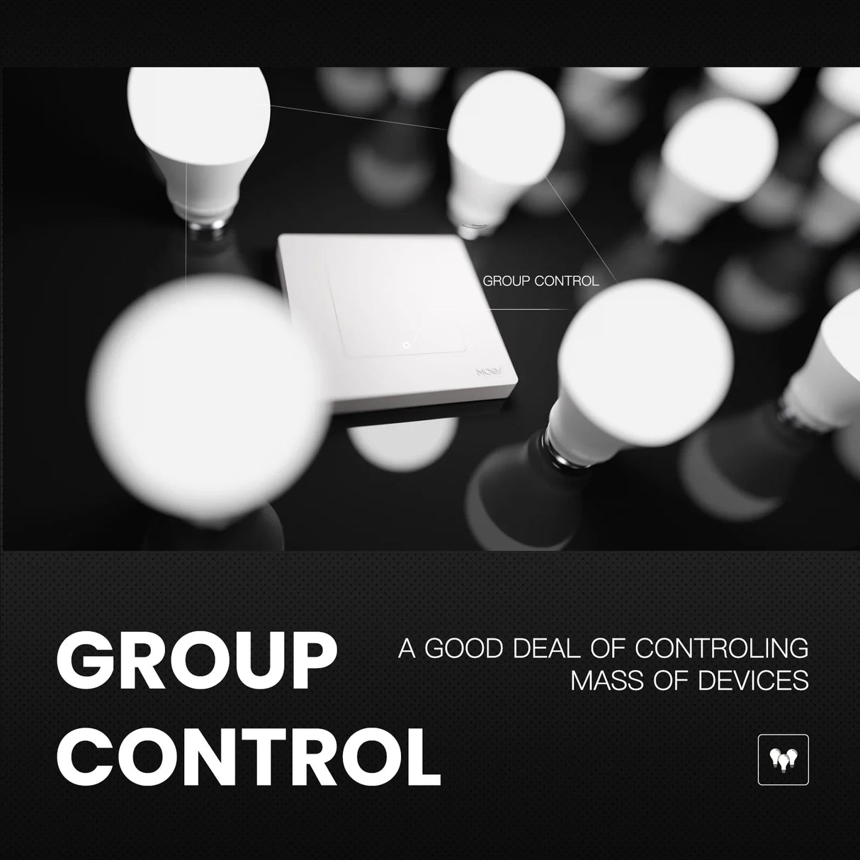Smart home lighting control.