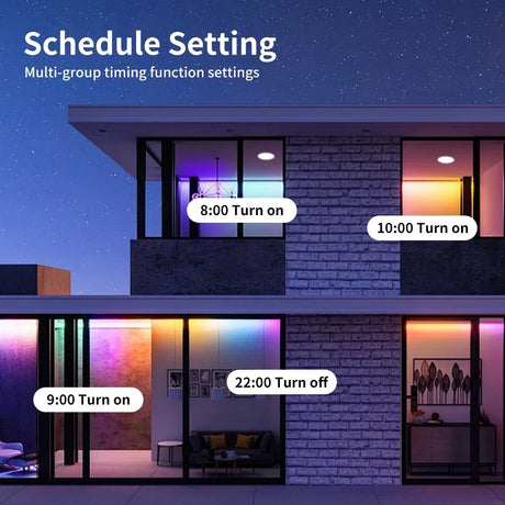 Smart home lighting schedule.