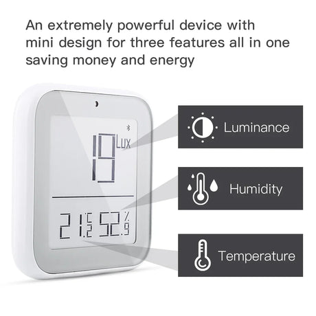 Smart home sensor with digital display.
