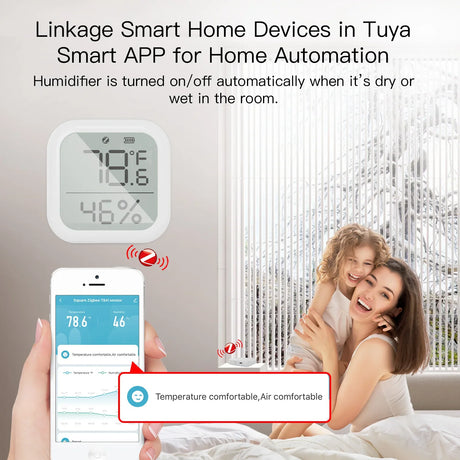 Smart home temperature and humidity sensor.